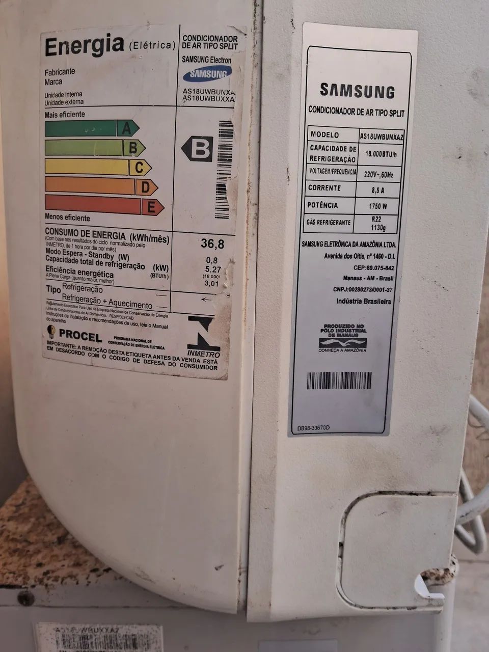 Ar Condicionado Samsung 18.000BTUs - 220V - Foto 3