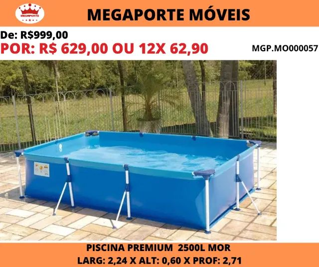 Piscina 2500L Premium Mor