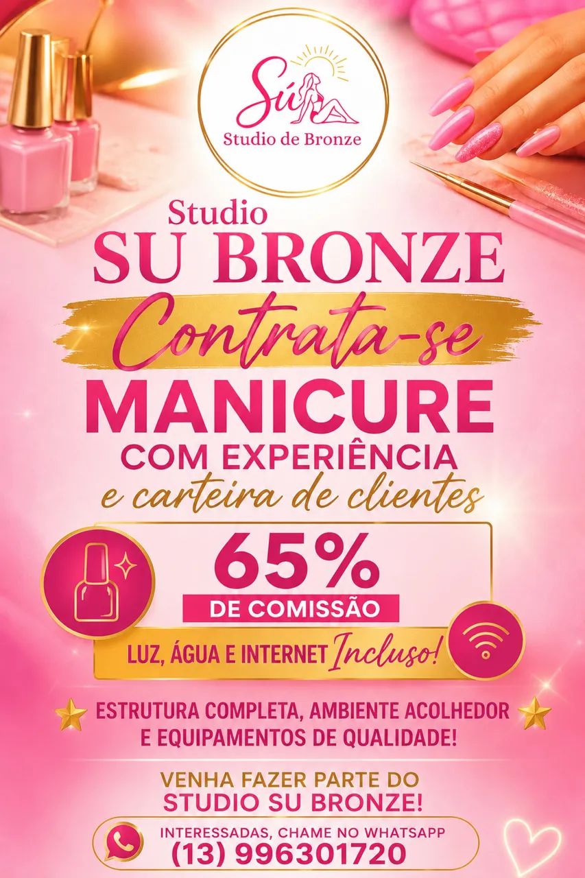 Contrata-se manicure com experiência 