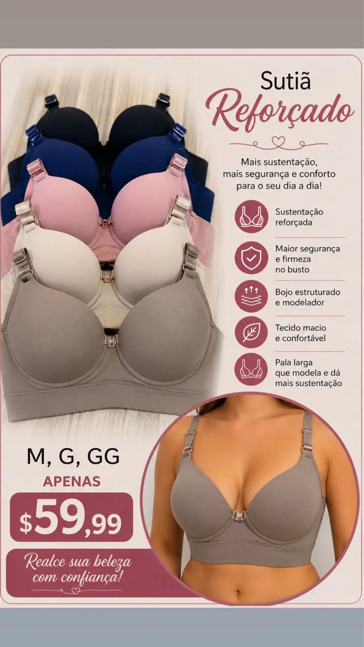 Sutiã reforçado M G GG - Foto 2