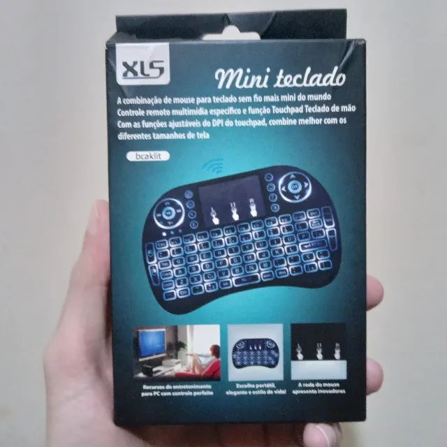 Mini Teclado sem Fio RGB bluetooth