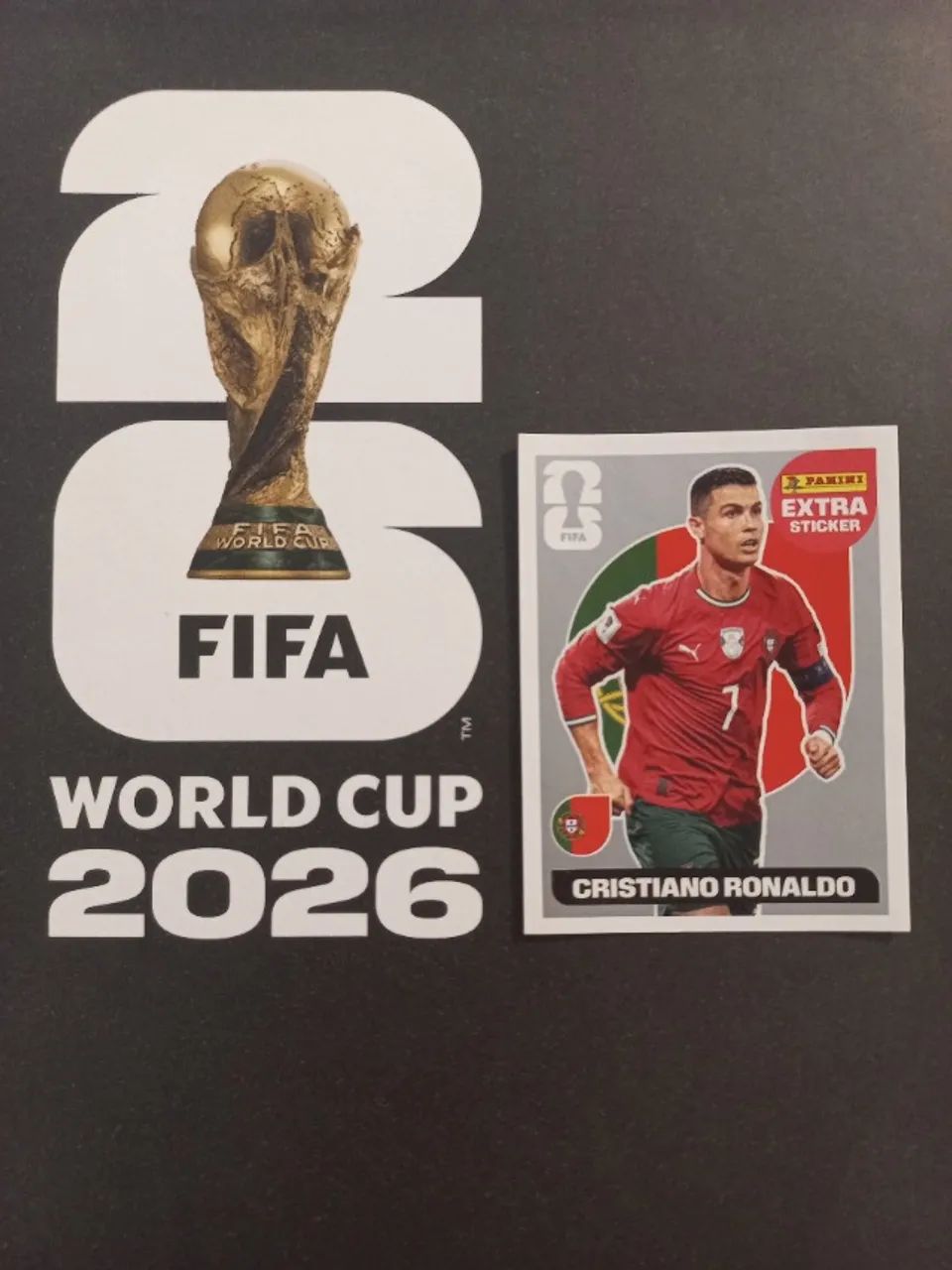 Figurinha extra prata/silver Cristiano Ronaldo copa do mundo 2026