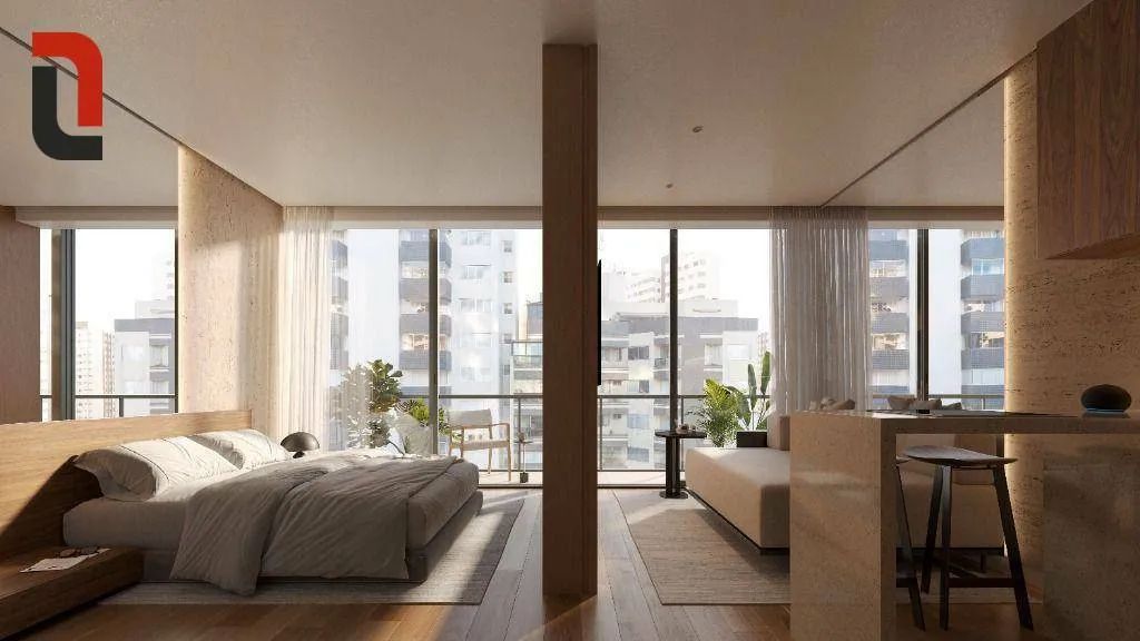Nommad Studio 26m² Open Space c/ sacada no Batel