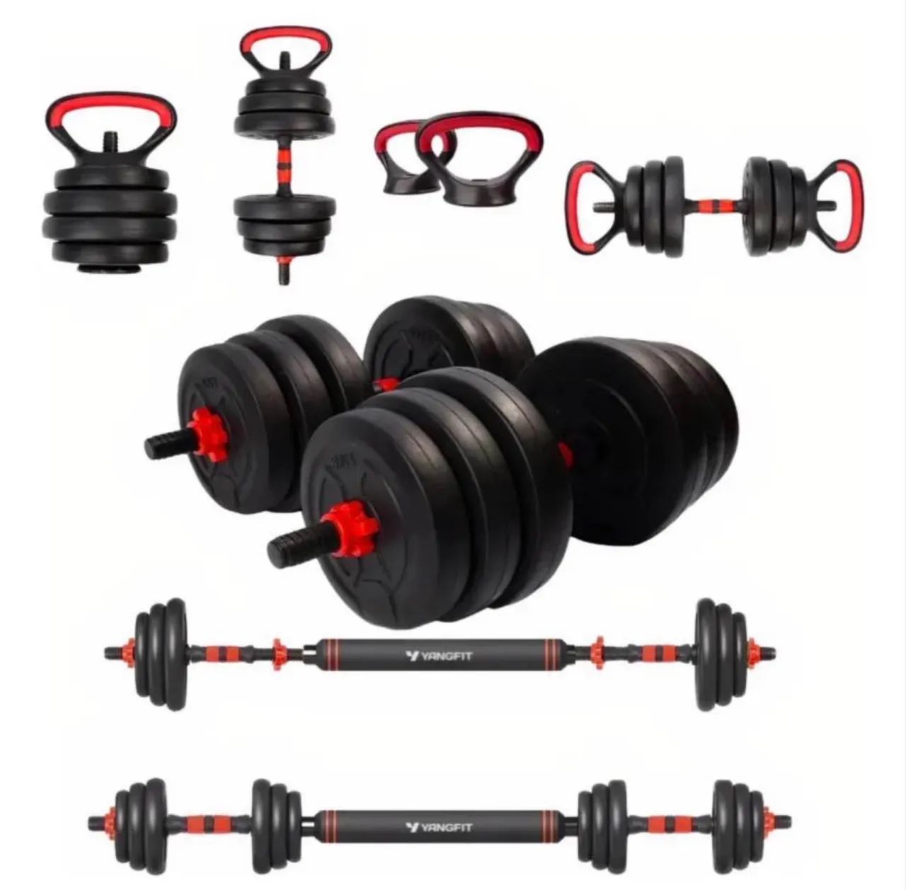 Kit de pesos musculação 