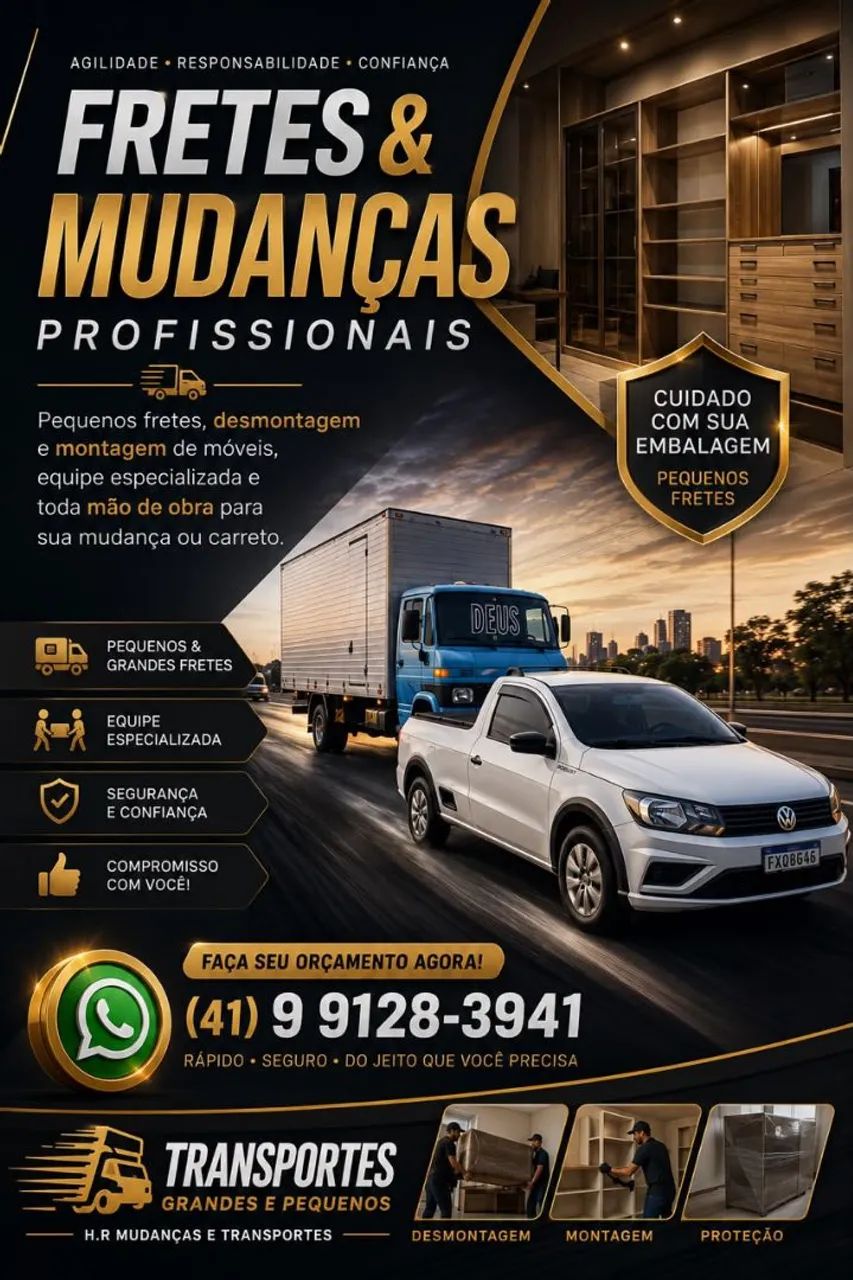Frete caminhão baú "Fretes" Mudanças