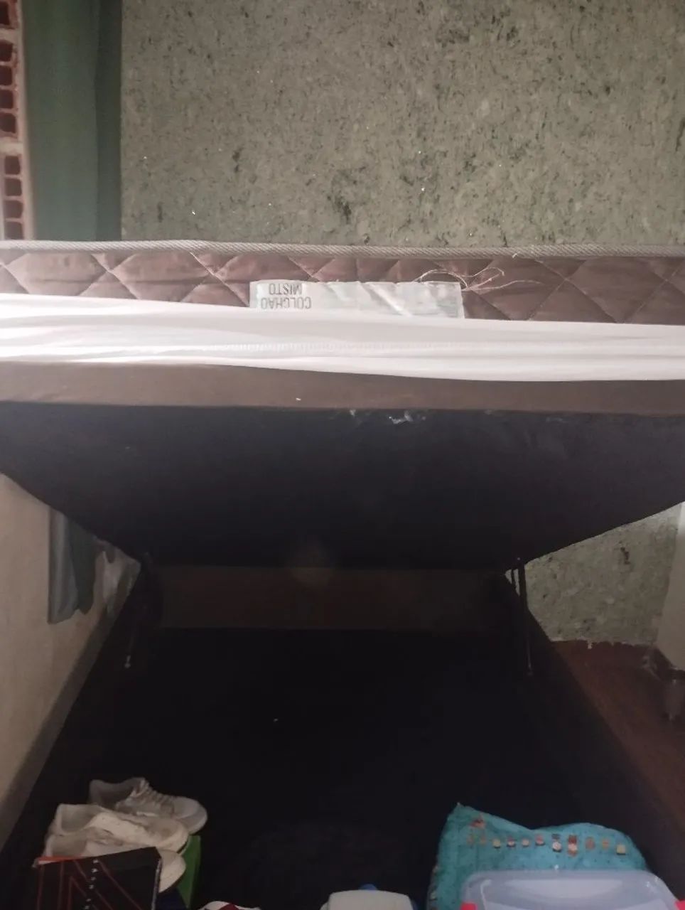 Cama box semi nova com bau - Foto 2