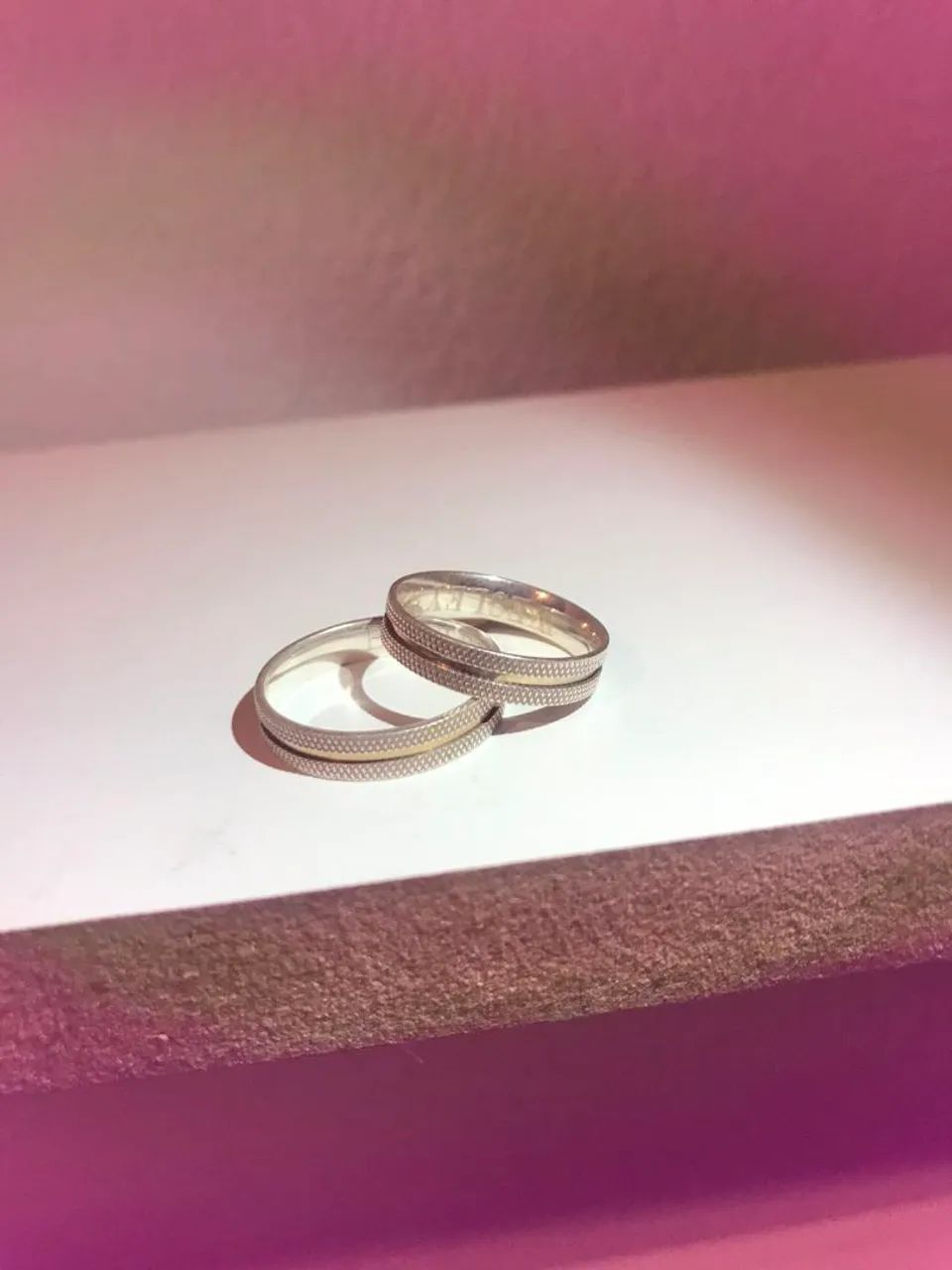 Alianças de prata e ouro 18k