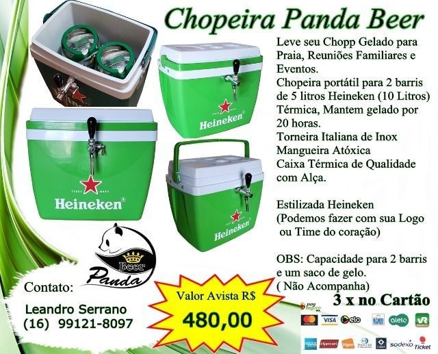 Chopeira Térmica Panda Beer (Pra 02 Barris de 05 Lts) - Foto 6