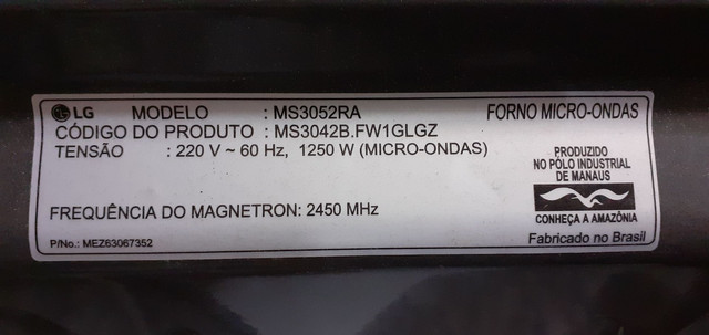 Barbada Micro-ondas LG 30L Easyclean - Foto 5