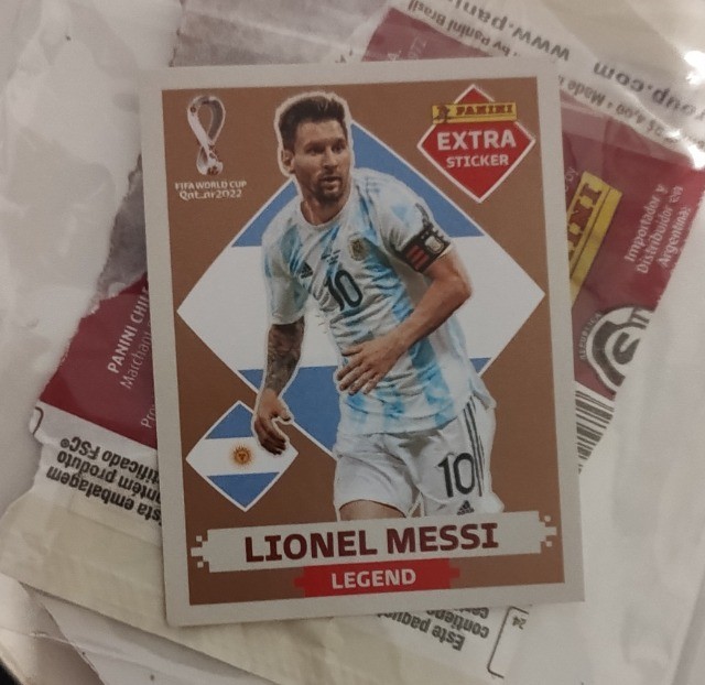 Figurinha Messi Bronze Rara Legend 2022