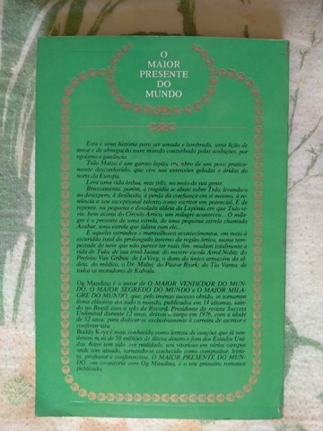Livro O Maior Presente do Mundo autor Og Mandino - Foto 2