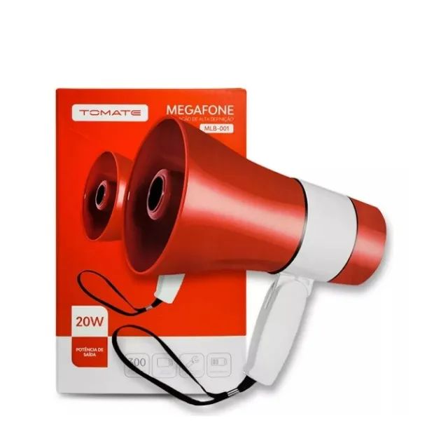 Megafone portátil Tomate MLB-001 gravação de áudio com alta definição 30 min por 30