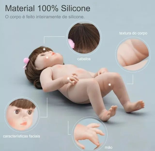 Bebê Reborn Nicole Girafinha - 100% Silicone