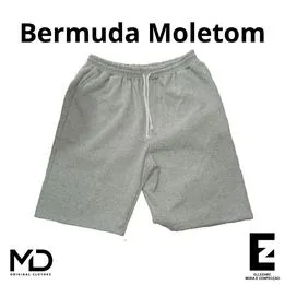 Bermuda Moletom - Com 3 Bolsos e Elástico