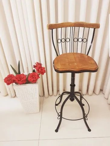 Banqueta Bistrô Ajustável e Giratória Gourmet 70cm - Foto 4