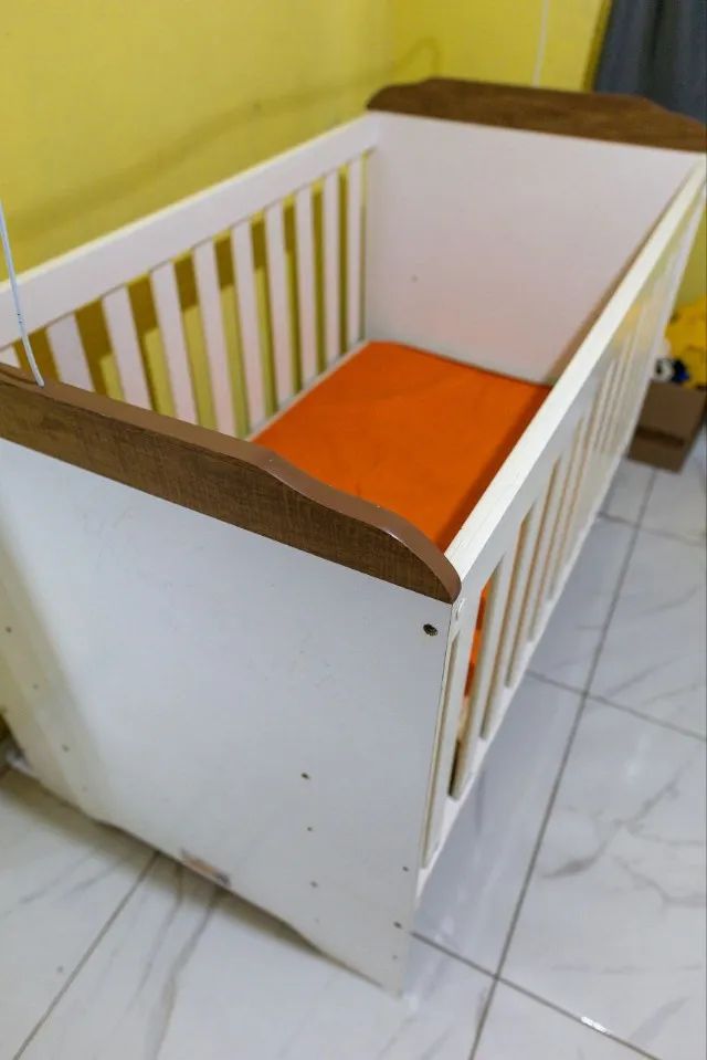 Berço Americano Minicama 3 em 1 Mel Madeira Grão de Gente - Foto 5