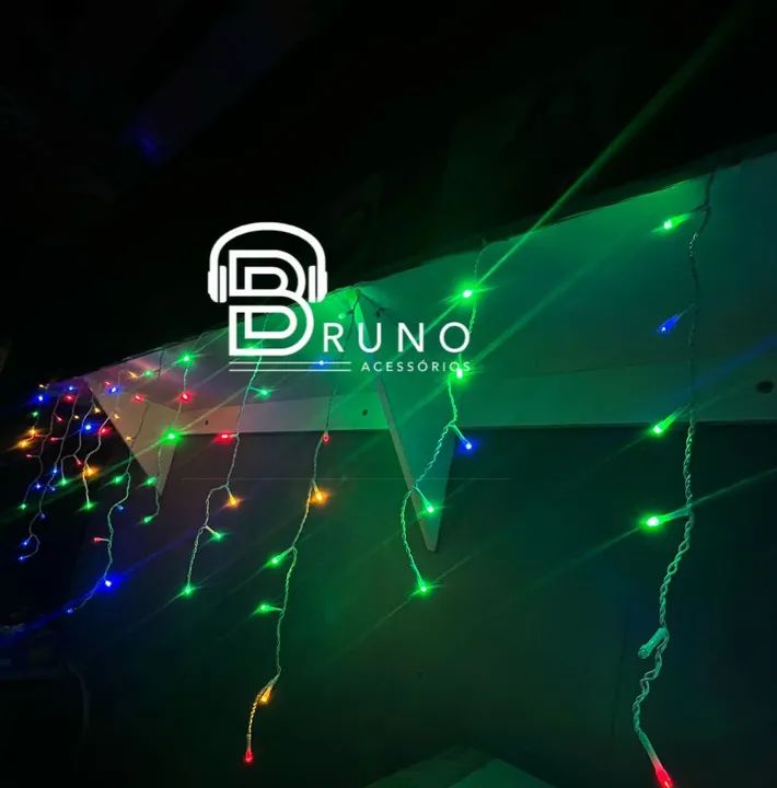 Cascata Led Colorida 8 funções 3m <br><br>- 8 funções <br>- ?Colorida <br>- ?3m