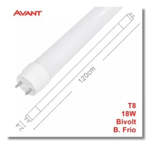 Kit 3 Peças Lâmpada Tubular T8 Led 18w G13 6500k Brancofrio - Foto 2