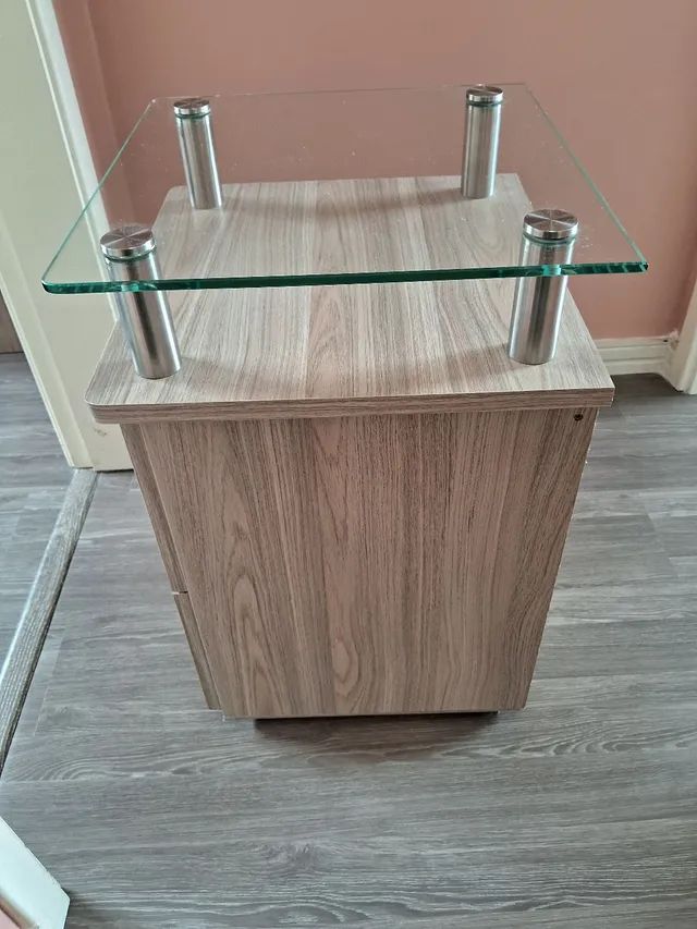 Mesa de Cabeceira MDF 2 Gavetas - Foto 3