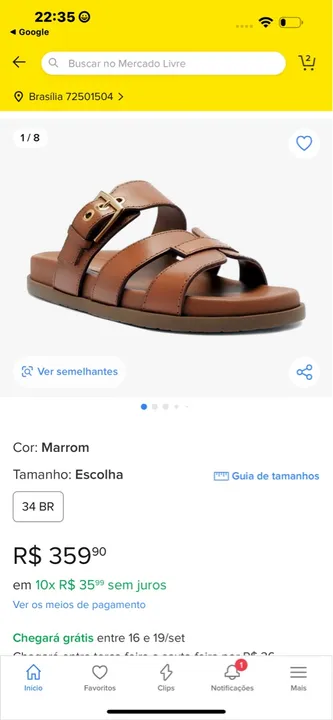 Vendo sandália rasteira número 36