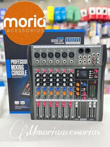 Mesa De Som 6 Canais Bluetooth/usb/efeito/gravação