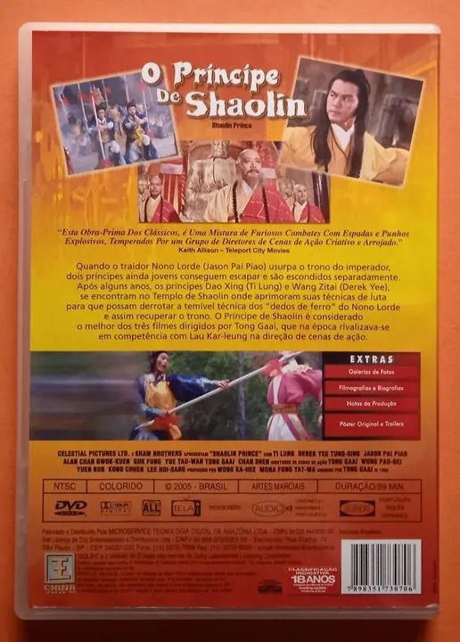 Dvd O Príncipe de Shaolin (China Vídeo) - Foto 2