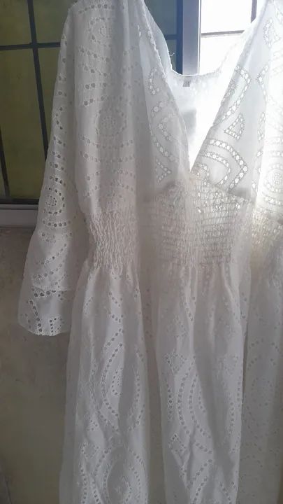 Vestido se lese bordado branco(M-42) - Foto 2