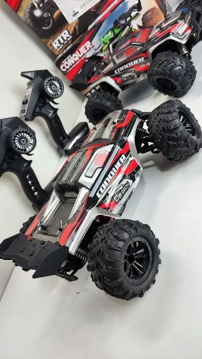 Carrinho de controle remoto 4x4 velocidade máxima 50km  - Foto 2