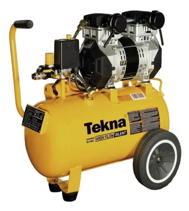 Compressor De Ar 2,5 Hp 24 Litros 9,1 Pés Isento Óleo Tekna 220v