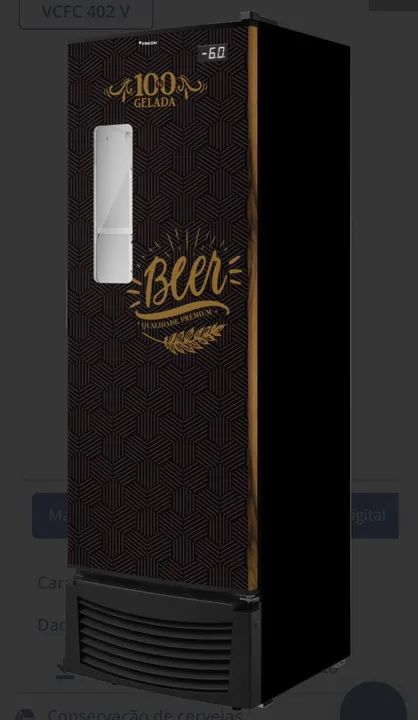 Cervejeira comercial 433 litros - porta de chapa com visor - fricon -2 anos de garantia