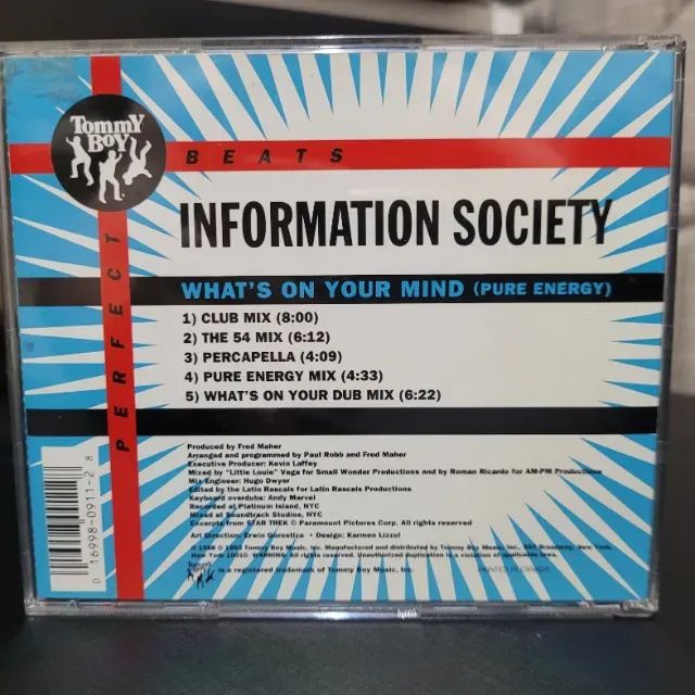 CD Single Information Society - What's on Your Mind (Pure Energy) (Usado Importado) - Foto 3