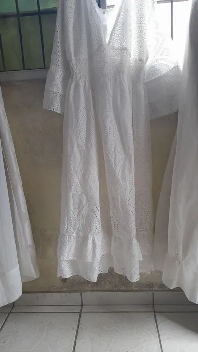 Vestido se lese bordado branco(M-42) - Foto 3