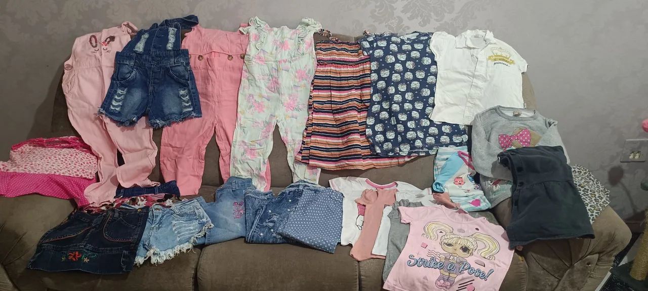 Lote de Roupas Infantis - Menina - Tmh 3/4 