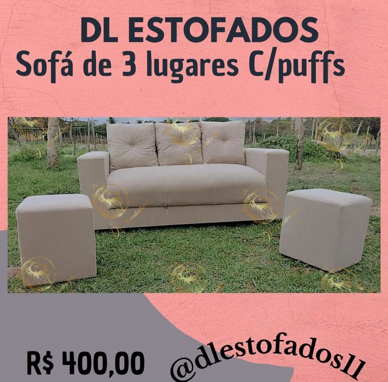 Sofá 3 lugares disponíveis em variedades de cores diretamente da fábrica  - Foto 3