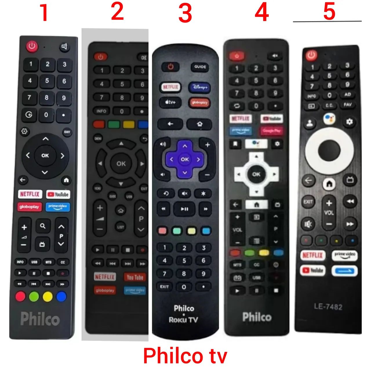 Controle tv philco varios modelos