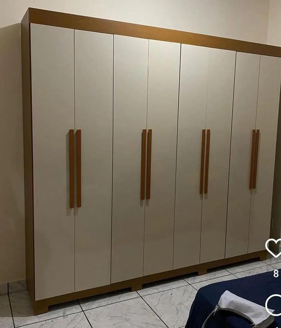 Guarda roupa casal 100% MDF 240cm - Foto 3