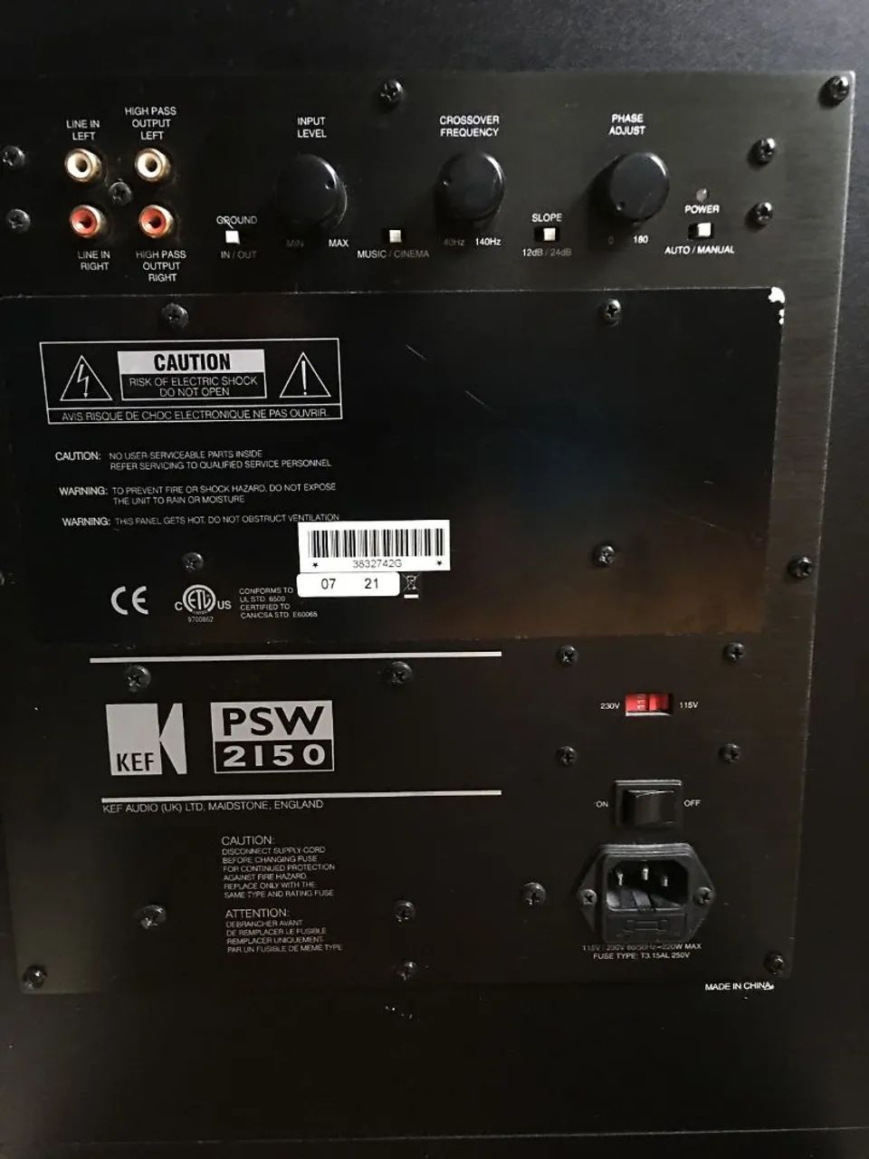 Subwoofers ativos KEF PSW 2150 - Foto 3