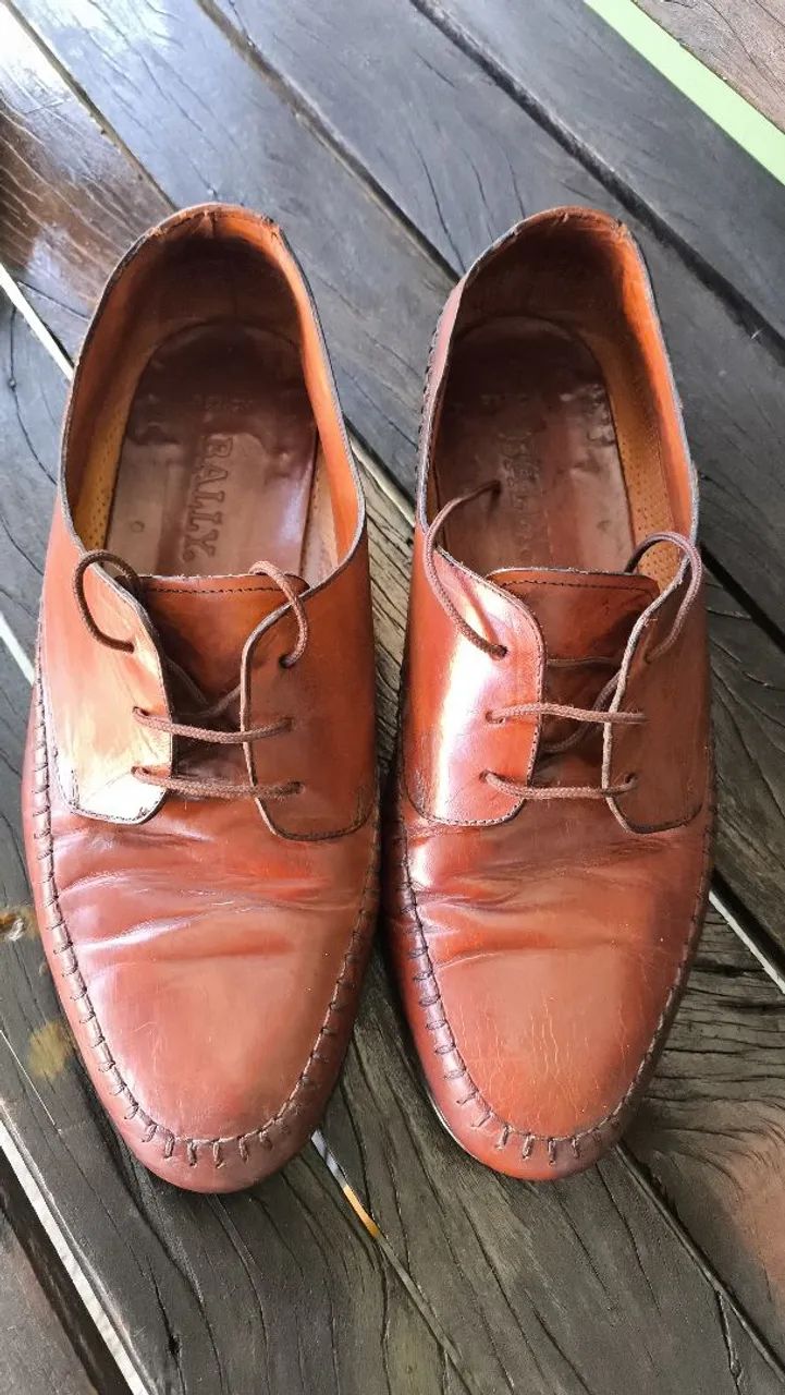 Sapatos Bally Masculinos - Couro Marrom
