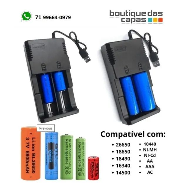Carregador de pilha 26650/18650/14500/16340 LPJ-A03