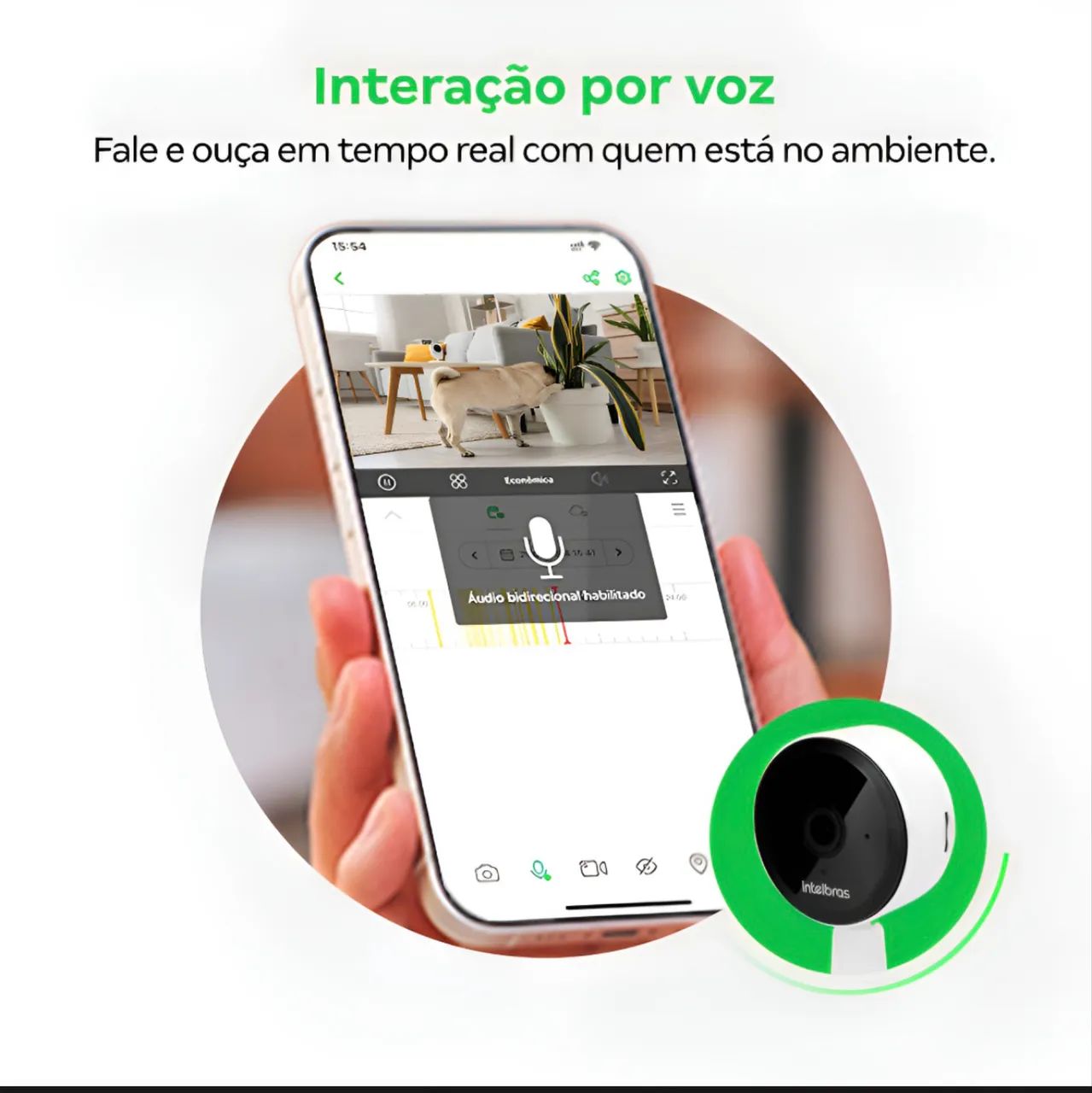 Vendo Câmera Inteligente HD Im1 Branca Intelbras - Foto 3
