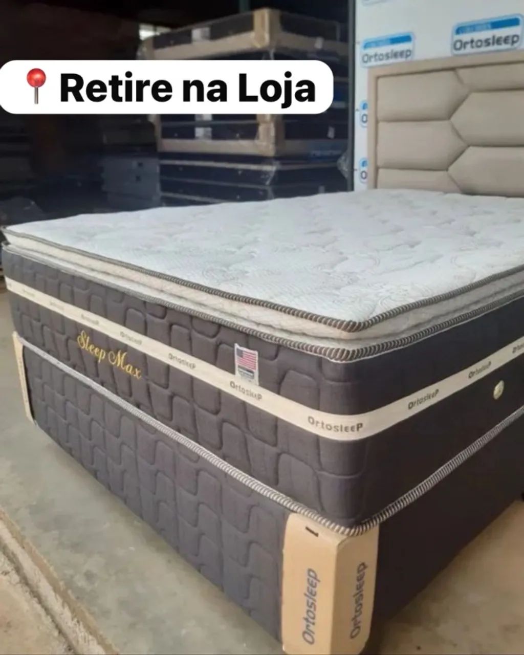 Cama box colchão molas e base hoje