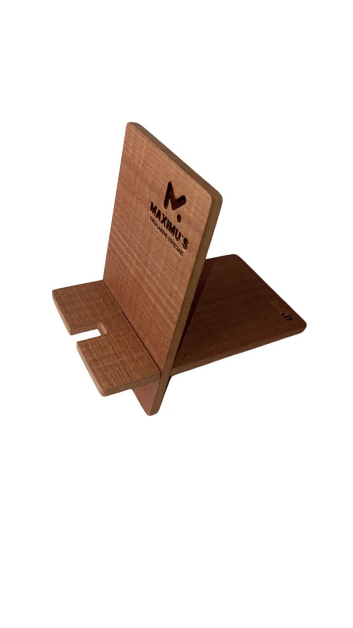 Kit 10 suporte celular mesa MDF 6mm ideal brinde ou revenda - Foto 2