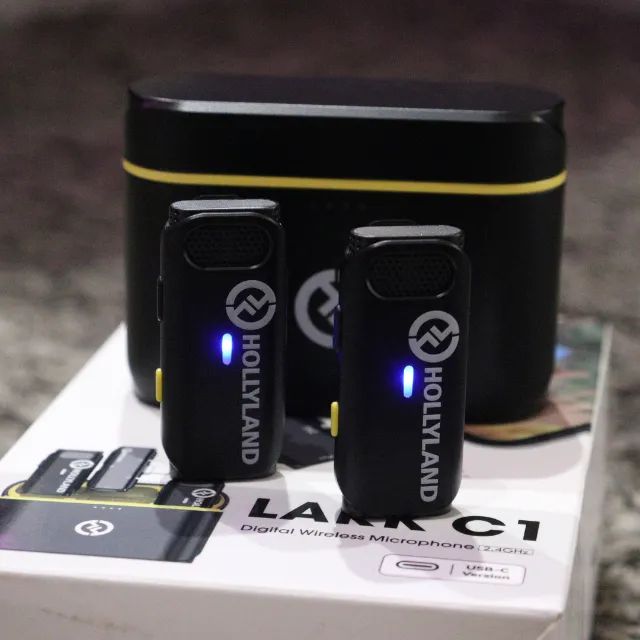 Microfone de Lapela Duplo Hollyland Lark C1 Duo USB-C - Foto 2