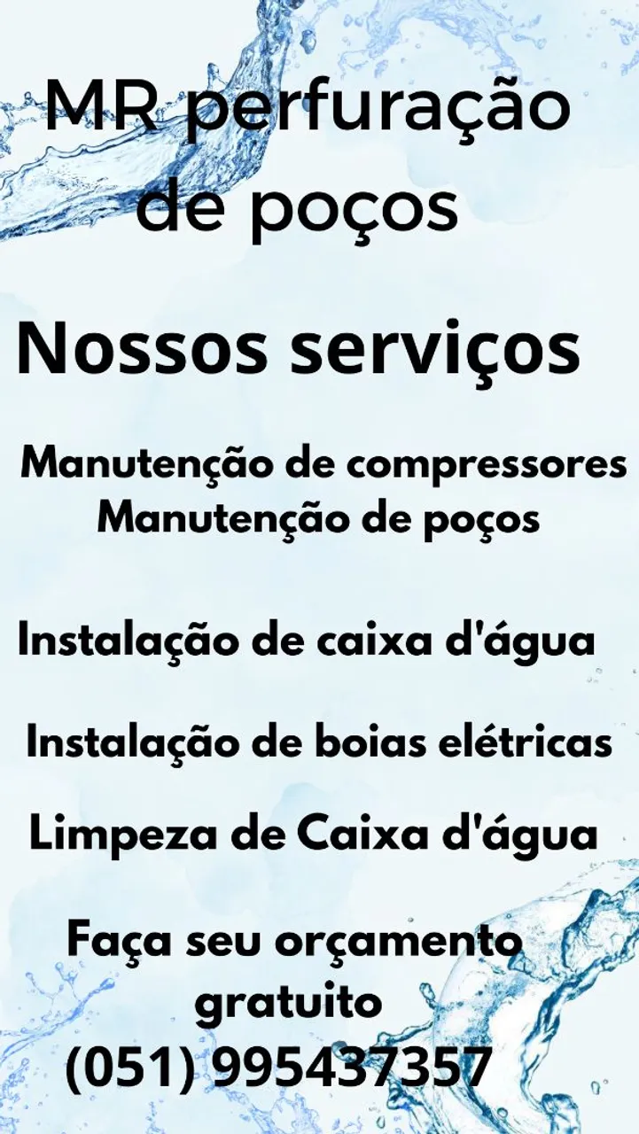 Perfuração de poços artesianos