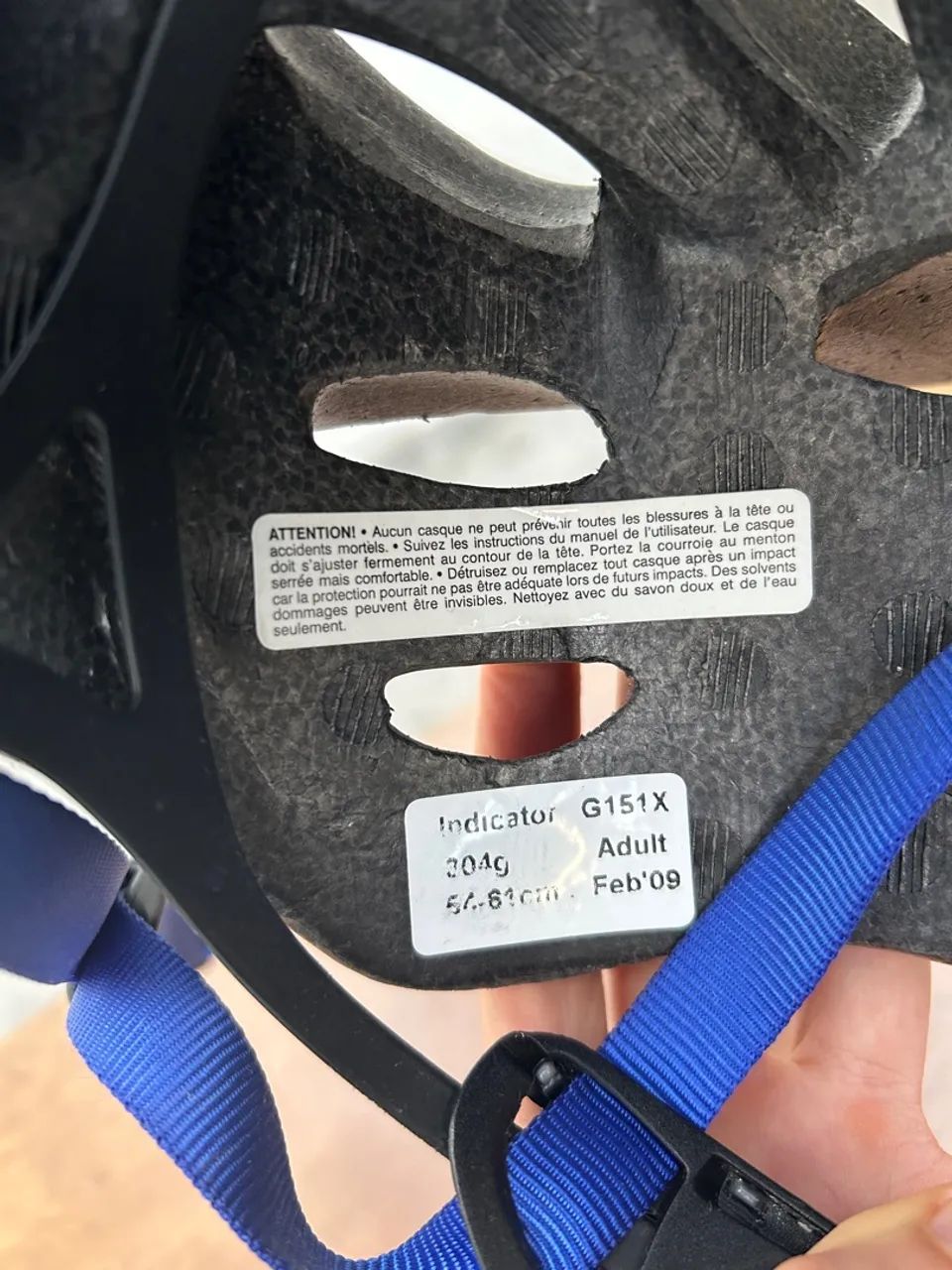 Capacete Giro Indicator - Azul e Branco - Foto 3