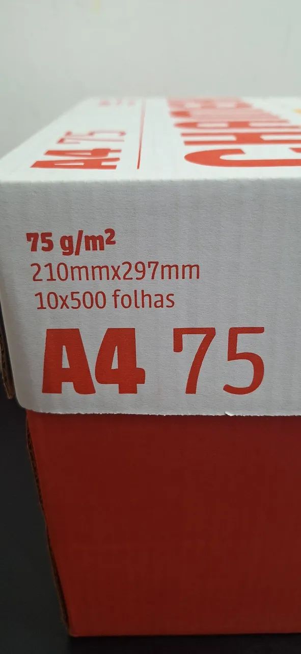 Caixa de Papel  A4 75g Chamex  com 10 Pacotes de 500 Folhas cada - Foto 2