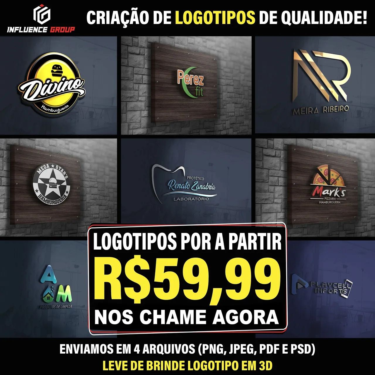 Criação de Logos Profissionais Vetorizados - A partir de R$59,99