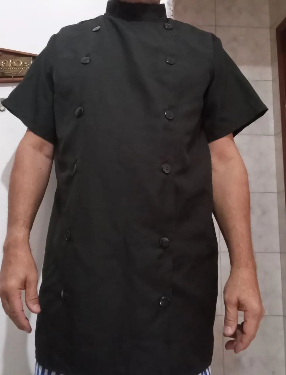 2 Uniformes de Chef de Cozinha Preto - Foto 3
