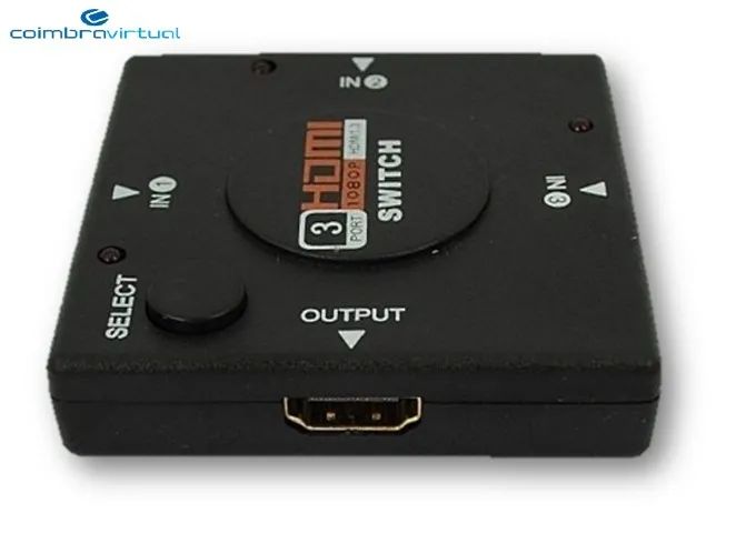 Switch Hdmi 3 Portas 1080p Fullhd Kp-3456 - Knup -3 Entradas 1 Saida Loja Coimbra Entrega - Foto 2