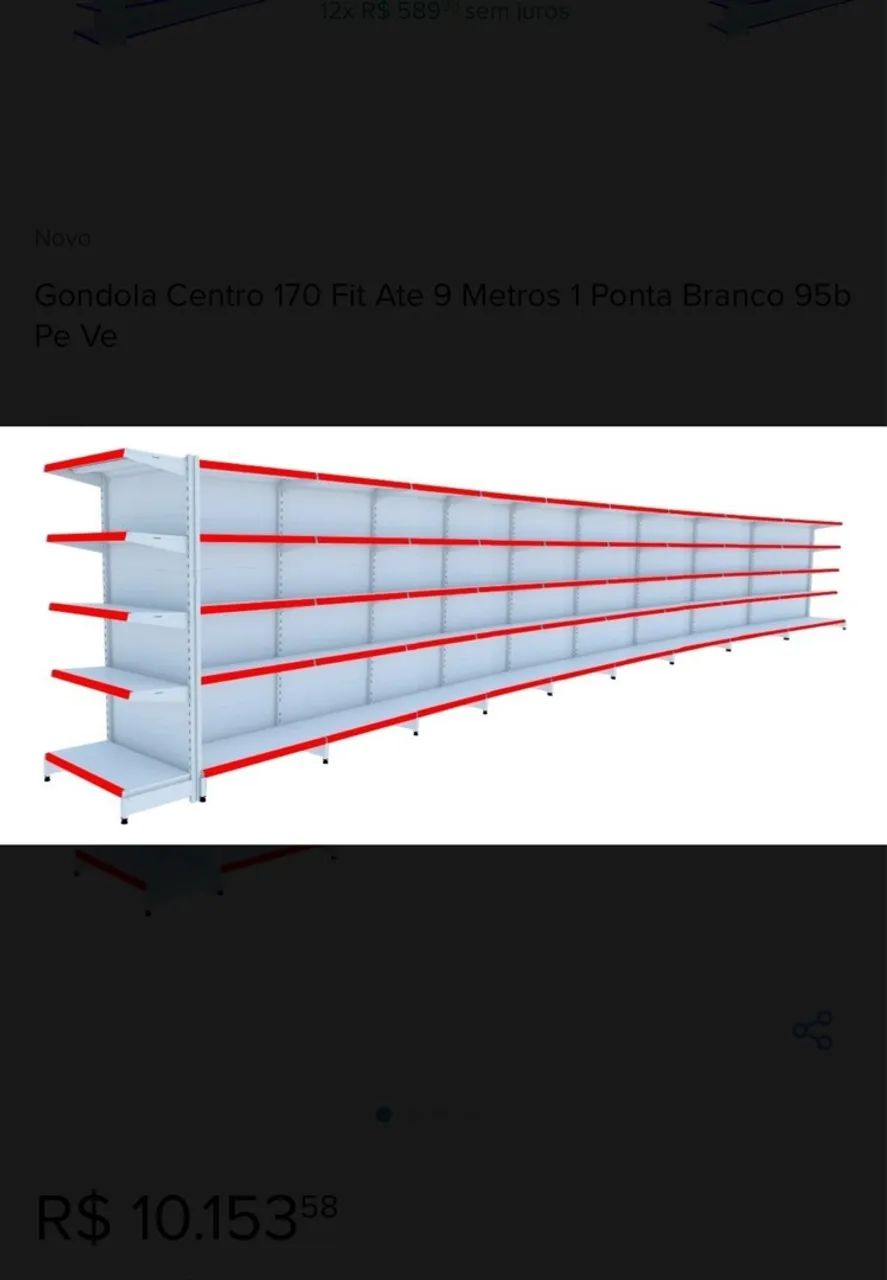 VENDO GONDOLAS SEMINOVAS 